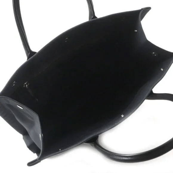 Saint Laurent Paris Rive Gauche N S Canvas Leather Tote Bag Dark Gray - Picture 8 of 12